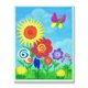 thumbnail image 1 of The Kids Room by Stupell Placa de pared rectangular con mariposas y flores brillantes, 1 of 1