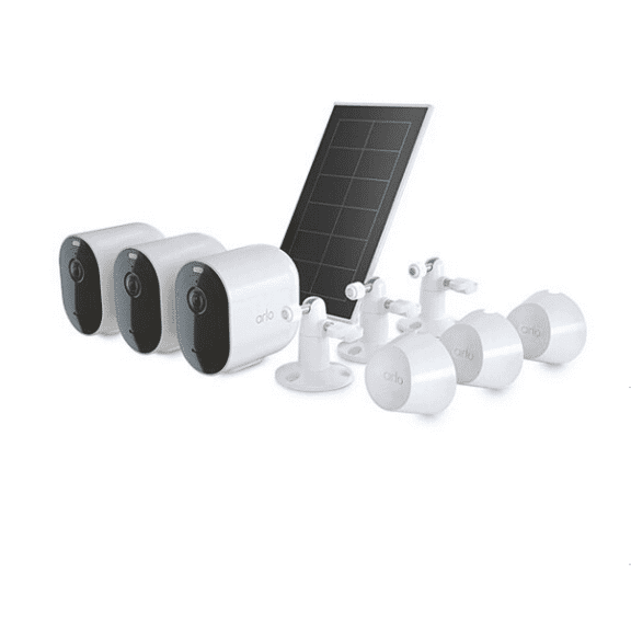 Open Box Arlo VMC4350P-1SCNAS Pro 4 3 Cam Kit with Bonus Solar Panel