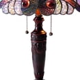 thumbnail image 4 of 20 Inch 2 Light Tiffany Style Table Lamp, Blue and Pink, 4 of 6