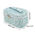 thumbnail image 2 of 1 Pc Bolsa de Cosméticos Cuadrada de Flores para Mujeres para Vacaciones Viaje de Negocios Poliéster Azul Cielo, 2 of 3