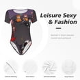 thumbnail image 4 of Rocae Roblox pour une Pièce Col Rond Manches Courtes Justaucorps pour Femmes Justaucorps Basique Décontracté Combinaison Quotidienne T-Shirts-Moyen, 4 of 7