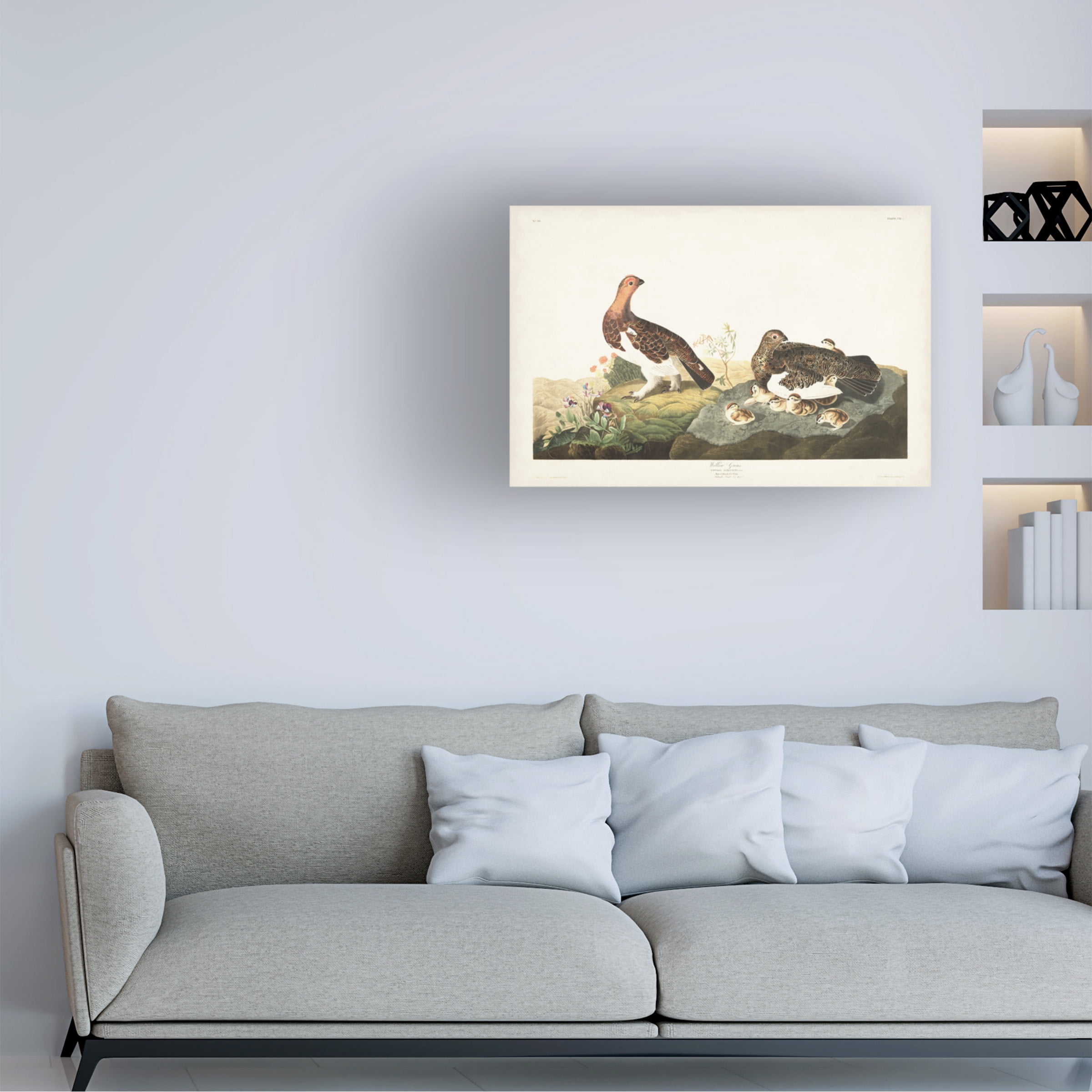 John James Audubon 'Willow Grouse' Canvas Art