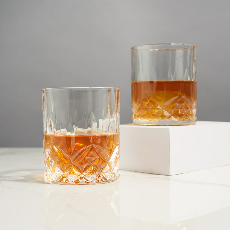 Luxury Colorful Glass Cups, Geometric Whiskey Glass