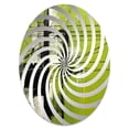 thumbnail image 2 of Designart "Olive Order in Minimalist Power Lines" Power Lines Vortex Round Wall Mirror - Architecture Oval Printed Decorative Mirror - Multiple Color Options, 2 of 5
