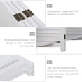 thumbnail image 7 of Dkelincs 4 Panel Wood Room Dividers and 5.7 ft Folding Privacy Screens with Three Clever Shelf for Living Room, White, 7 of 7