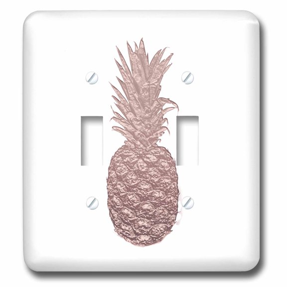 3dRose, Exotic Rose Gold Metallic Pineapple , double toggle switch