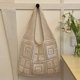 thumbnail image 3 of Bolsos de mano casuales y delgados para mujer, bolsos y carteras de diseñador de lujo, novedad de 2023, bolso de hombro con decoración hueca de punto de nailon, 3 of 5