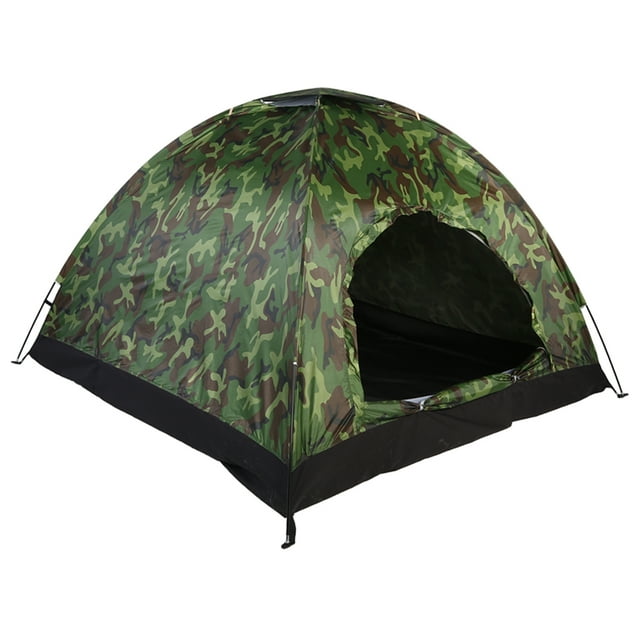 Tente, Camouflage Extérieur Protection 40+ Imperméable Grande Tente, en Polyester 170T avec Revêtement Argenté, Tente de Camping Portable pour Camping en Famille Randonnée