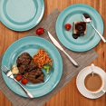 thumbnail image 6 of TP 11" Melamine Dinner Plates, 6-piece Plate Set Serving Dishes for Indoors and Outdoors, Turquoise, 6 of 7