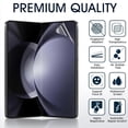thumbnail image 4 of 2 Pack Soft Screen Protector for Samsung Galaxy Z Fold 7, 2 Inside TPU Hydrogel Film + 2 Front/Back HD Clarity Screen Protector for Samsung Galaxy Z Fold 7,Clear, 4 of 5