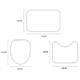 thumbnail image 2 of JM Juego de 4 cortinas de ducha navideñas con alfombrilla antideslizante, tapa de inodoro y alfombrilla de baño, cortinas de ducha de Papá Noel con 12 ganchos, juegos de cortinas de ducha navideñas para baño JM RV021031-00284SDJ, 2 of 4