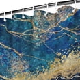 thumbnail image 3 of Marble Shower Curtain, Blue Marble Shower Curtain Set, Abstract Luxury Blue Golden Glitter Veins Texture Marble Shower Curtains for Bathroom, Waterproof Fabric with 12 Hooks, 72 x 72 inches, 3 of 4
