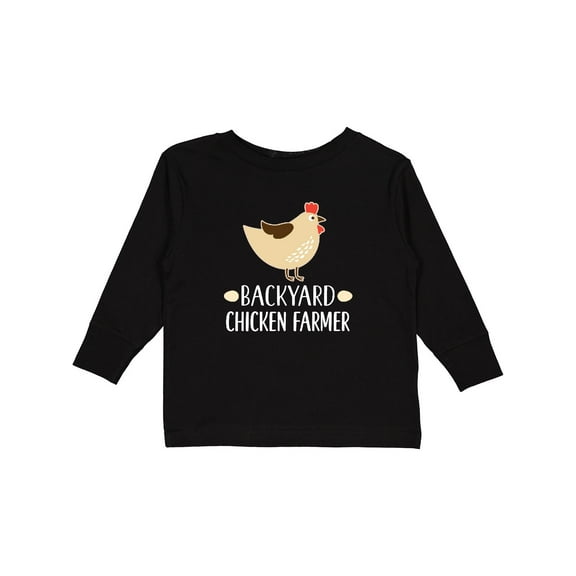 Inktastic Backyard Chicken Farmer Boys or Girls Long Sleeve Toddler T-Shirt