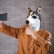 thumbnail image 4 of Gorro De Halloween Con Cabeza De Perro, Gorro Con Cabeza De Animal, Gorro De Látex*1 Unidad, 4 of 8