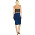 thumbnail image 3 of Womens High Waist Bodycon Fitted Midi Knee Pencil Skirt, 3 of 5