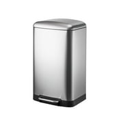 BinMax 10.5-Gallon Stainless Steel Kitchen Step Trash Can with Silent-Close Lid, Fingerprint-Resistant