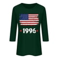 thumbnail image 4 of HOMBOM T-Shirts for Women Summer Graphic Tees Graphic Retro 1996 Print Crew Neck Green 3/4 Sleeve Ladies Tops Soft, 4 of 4