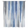thumbnail image 2 of Blue Gray Sheer Curtains 45 Inches Long, Modern Simple Abstract White Ombre Texture Light Filering Curtains, Breathable Simi Curtain Privacy Drapes for Kitchen Bathroom Small Window Treatment, 2 of 9
