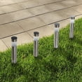 Solar Outdoor LED Light, Battery Operated Stainless Steel Path Walkway
