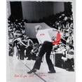 thumbnail image 2 of Bob Knight Throwing Chair B&W w/ Red Chair 22x26 Canvas w/ "1976, Still Undefeat, 2 of 2