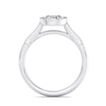 thumbnail image 2 of Oryn Jewel 14K White Gold Over Ring - 2 Ct Lab Created Diamond Solitaire with Accents Ring for Women - Oval Cut Engagement Ring - Chic Jewelry Gift for Her - Daily Wear Diamond Ring, 2 of 6