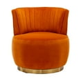 thumbnail image 6 of ARCTICSCORPION Velvet Swivel Armchair, Orange, 6 of 9
