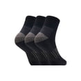 thumbnail image 3 of Clarks Men's Black Casual Half Cushion Anklet Socks, 3 Pack, 3 of 5