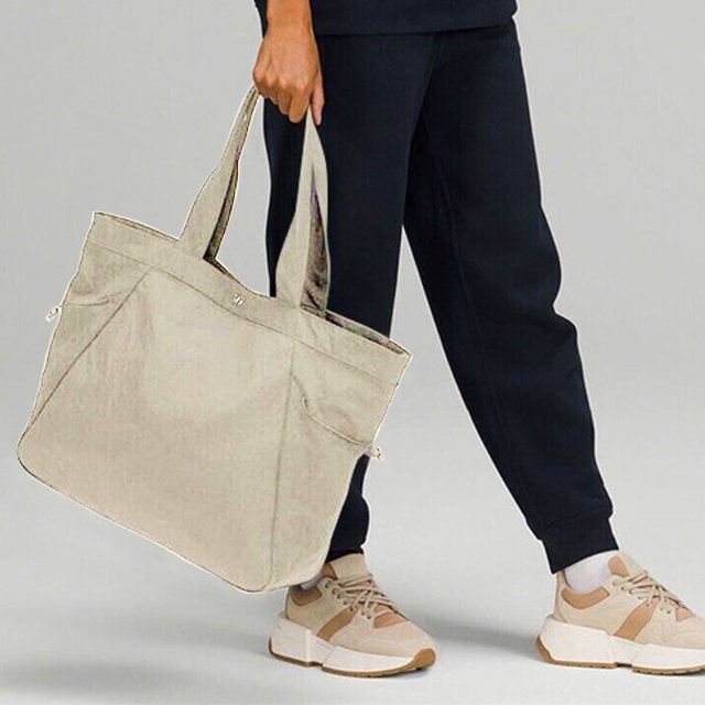 Bolso de hombro impermeable de gran capacidad para mujer para entrenamiento en la playa (caqui)