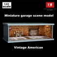 thumbnail image 5 of 1/43 Diorama Diecast Car Garage Model, Tri-Color LED Lighting Car Parking Lot Scene Model, Brightness Adjustable Model Car Display Case, City Street Building Model Toys, 5 of 18