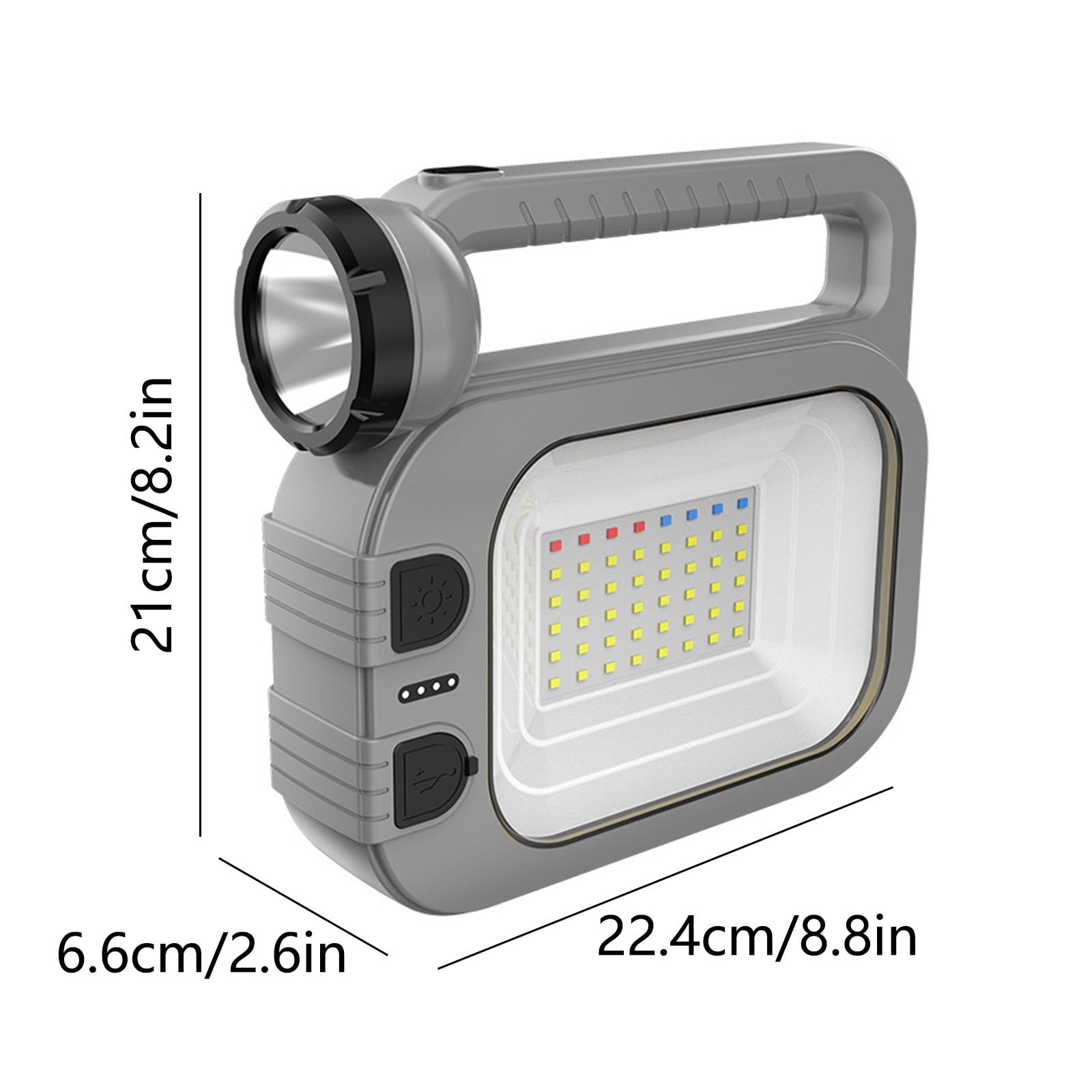 Gnmfd Super Bright USB Rechargeable Flashlight Outdoor Camping Torch LED COB Side Light Emergency Light for Hiking Fishing Backyard Night Activities Christmas Lights Outdoor Party Decorations