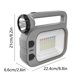 thumbnail image 3 of Linterna LED súper brillante recargable por USB | Linterna portátil para camping | Batería de 2400mAh | Luz lateral COB | 3 modos de iluminación | IPX65 impermeable | Linterna de emergencia para, 3 of 6