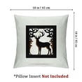 thumbnail image 4 of nygtbtfer Throw Pillow , Dear Antler Pillow Cover for Sofa Bed Couch, Rustic Wild Animals Cushion Cover, Animals Hunting Theme Decorative Square Pillow Case, Green White, 4 of 7