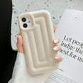 thumbnail image 6 of for iPhone 11 Case 6.1 Inch, Cute 3D Striped Pattern Phone Case Soft Silicone Case for Women Girls Boys Luxury Plated Glossy Shockproof Air Cushion Back Cover, Rose Gold, 6 of 7