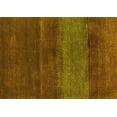 thumbnail image 1 of Ahgly Company Machine Washable Indoor Rectangle Abstract Yellow Contemporary Area Rugs, 7' x 9', 1 of 4