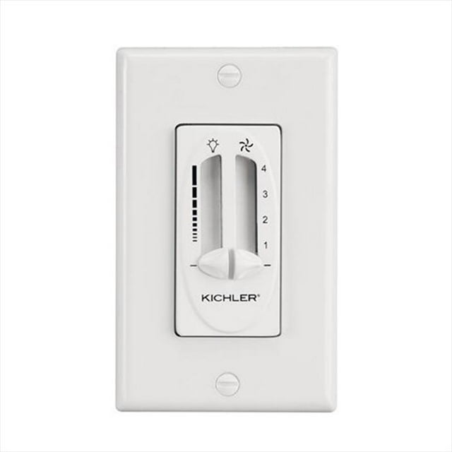 Ventilateur Variateur de Lumière à 4 Vitesses en Blanc