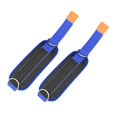 thumbnail image 2 of 1 par de correas de tobillo Macarena para accesorios de máquina de cable Azul, 2 of 8