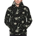 thumbnail image 4 of Hoodies for Men - halloween skull leaf Long Sleeve Comfrt Men'S Fashion Hoodies & Sweatshirts, Sweatshirts for Men Hoodies Pullover Clothing Clothes with Pouch, 4 of 7