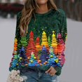 thumbnail image 5 of Zhanying T-Shirts de Noël pour Femmes Design Festif Mode Rétro de Noël Chandail Tricoté à Flocons de Neige pour Femmes, 5 of 5