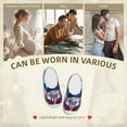 thumbnail image 7 of Daiia Cute Gnomes in USA Print Women’s Fuzzy Slippers Memory Foam Lightweight House Shoes Cozy Loafer Flannel House Shoes-46/47, 7 of 7