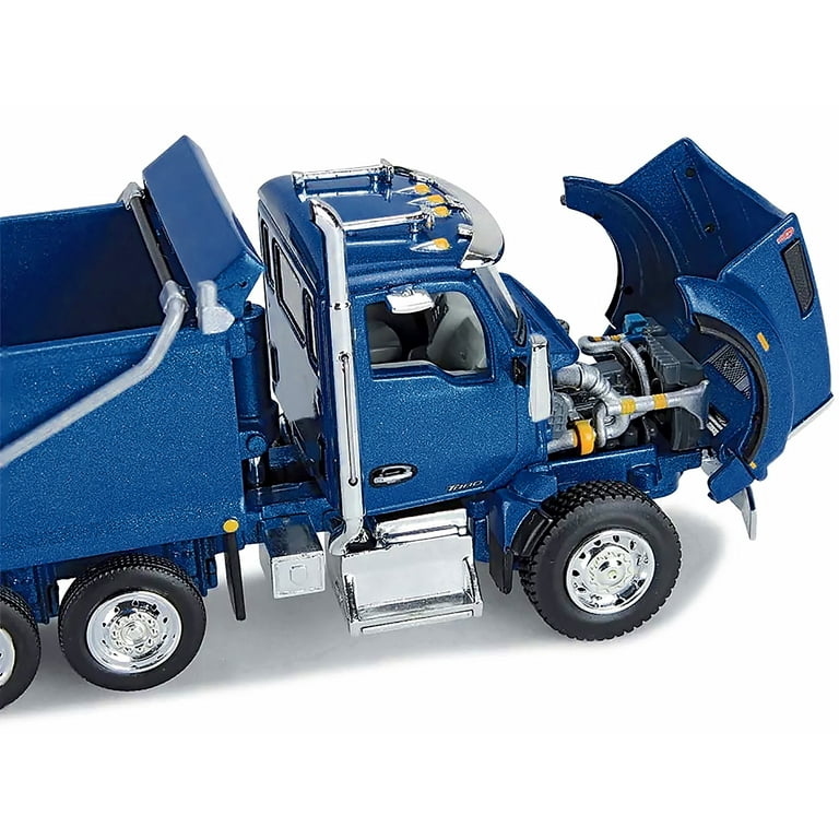 Surf Blue Metallic Kenworth T880 Quad-Axle Dump Truck with