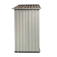 thumbnail image 4 of 5FT x 3FT Outdoor Storage Shed with Apex Roof, White & Brown, Aluminum Frame, 4 of 8