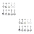 thumbnail image 2 of Guardoinrt 10PCS Lot Labret Tongue Barbells Jewelry Eyebrow Mix Silver 2Set, 2 of 6