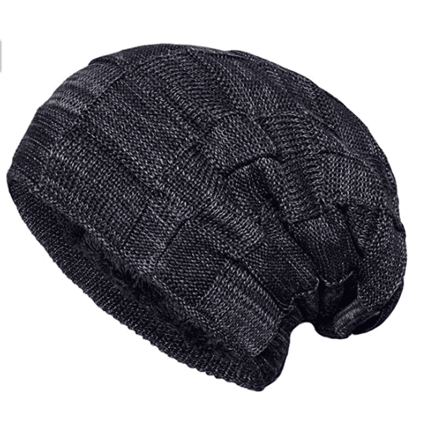 Bonnet tricoté pour homme bonnet d'hiver bonnet d'hiver chaud avec doublure  en polaire 