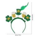 thumbnail image 3 of Bandas para el cabello con trébol del Día de San Patricio Bandas para el cabello de cortesía para fiestas irlandesas Bandas para el cabello con decoración de trébol Banda para el cabello decorativa de, 3 of 6