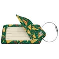 thumbnail image 4 of Rocae Pizza for Leather Luggage Baggage Tags ID Label Privacy Cover ID Label with Stainless Steel Loop and Address Card, 4 of 5