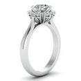 thumbnail image 3 of 1.5ct Round Cut AAA Cz 925 Silver Flower Band Women's Engagement Ring Size 6-10, 3 of 5