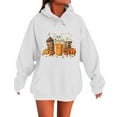thumbnail image 2 of Hoodies for Women Ndbuld Women And Winter Casual Christmas Solid Round Neck Long Sleeve Pullover Blouse Sweatshirt White 4XL, 2 of 5