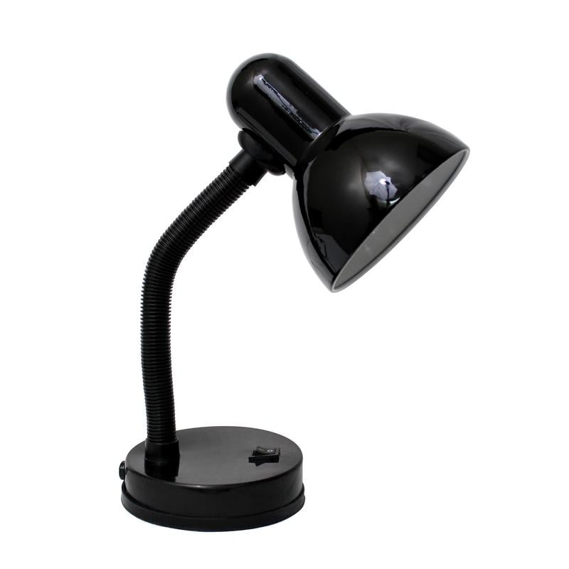 Simple Designs Basic Metal Desk Lamp with Flexible Hose Neck Walmart