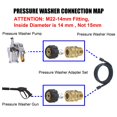 thumbnail image 4 of M22 Daily Pressure Washer Adapter Kit 14mm Swivel to M22 Metric, 4 of 5