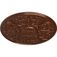 thumbnail image 3 of 33"OD x 1 3/4"P Versailles Ceiling Medallion (Fits Canopies up to 3 1/4"), Hand-Painted Copper Penny, 3 of 6